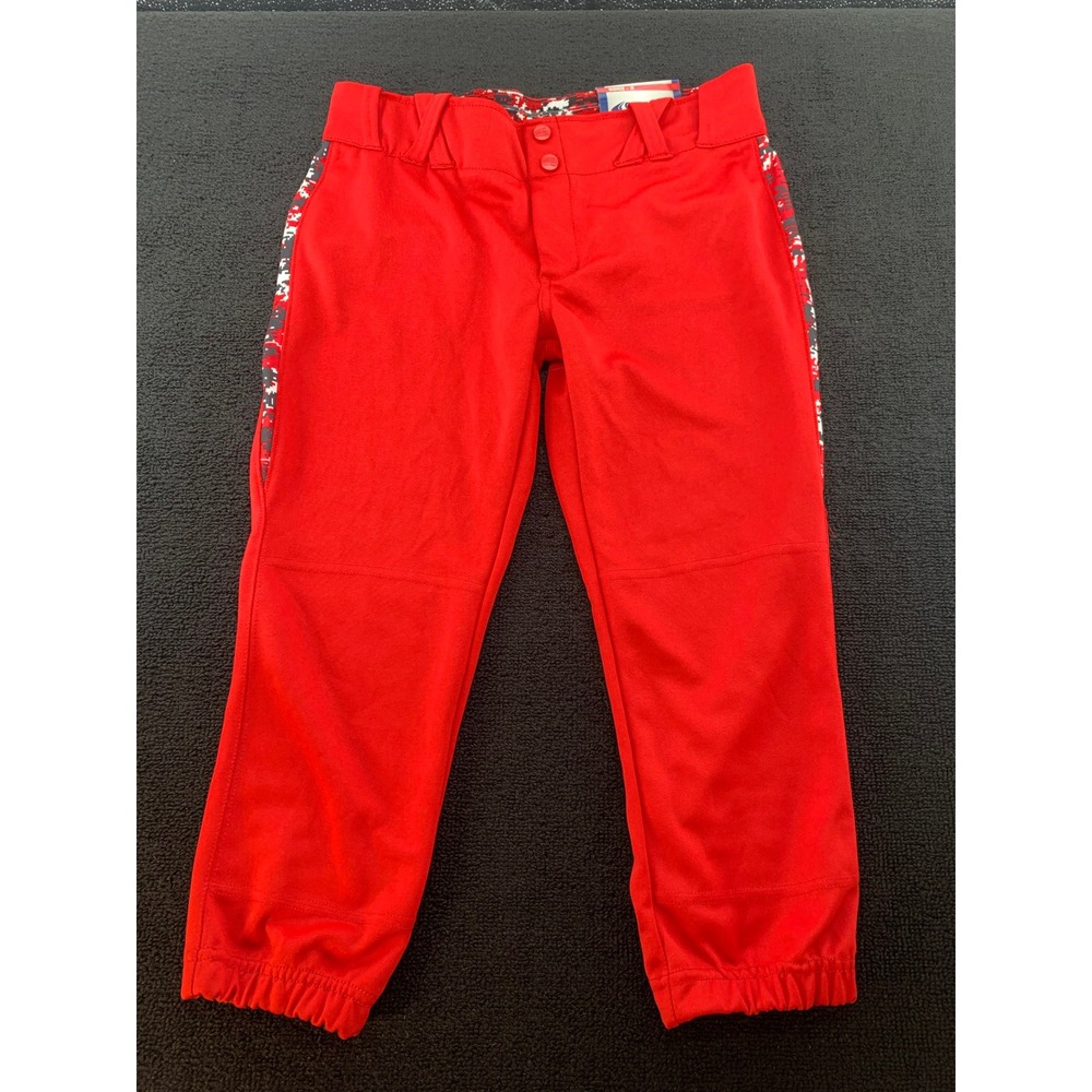 Champ Pro Red Softball Pants‎ Women's M Fast Pitch Baseball Athletic Trousers